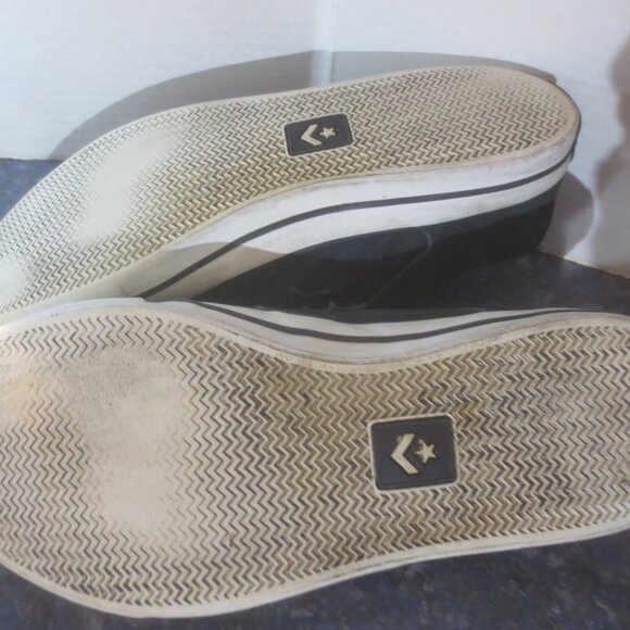 Vintage Retro Old School Black Leather Suede Converse All Star Low Cut Sneakers - Picture 13 of 16